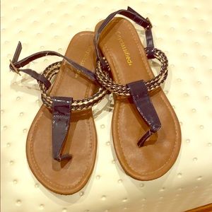 Blue/silver sandals
